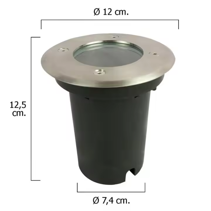 Foco led empotrar ip54 color inox - 1