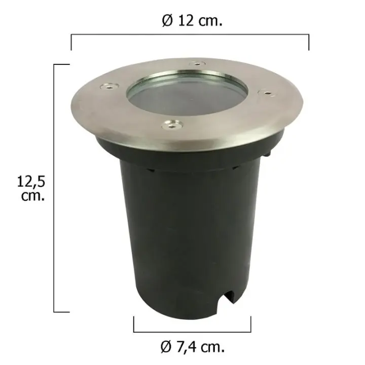Foco led empotrar ip54 color inox - 1
