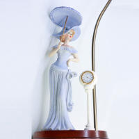BVC P-11a. Lámpara de Mesa Señora con Sombrero y Sombrilla Elegante Diseño Y Reloj. - details 5