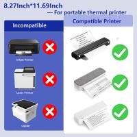 Papel Térmico A4 Para Impresora Bluetooth Sin Cable 100 Hojas 210x30mm Compatible Con Máquina De Fax Y Impresora Térmica A4 Para Impresión De Contenido Pruebas Fotos Y Escritura Manual - details 5