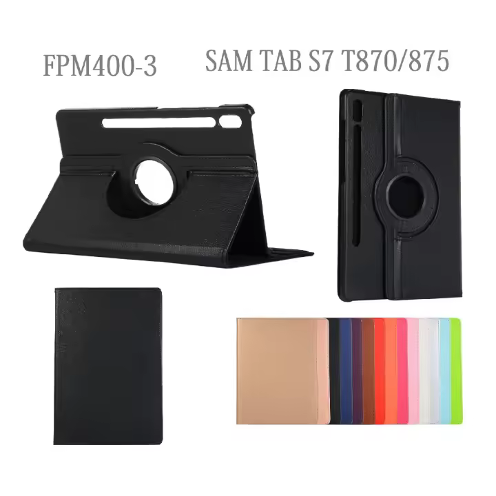 Funda Giratoria compatible para Sam Galaxy Tab S7( T870/ T875)/S8 (SM-X700/X706) 11 Pulgadas,Carcasa Cuero PU, Giratoria 360 Grados, Función de Soporte,   Book Cover，Funda polipiel. - 1