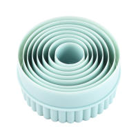 8pcs Cortadores De Galletas Redondos De Color Verde Claro Doble Cara Para La Cocina Herramientas De Cocina Ecológicas - details 0