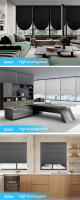 Cortinas De Blackout Con Pliegues Para Rollos Zébra No Tejidas Alta Protección Solar Para Dormitorio Sala De Estar Baño Balcon Decoración - details 11