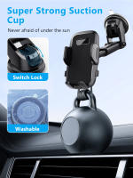 Soporte Movil Coche [Potente Ventosa], Doble Soporte Metálico para Parabrisas/Salpicadero/Ventilación de Aire, Soporte Teléfono Coche Universal para Smartphone - details 4