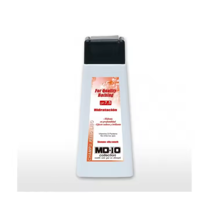 Champú para Perros Pelo Liso Hidratación - Efecto Liso y Sedoso - Champú Dermoprotector con Vitamina D-Pantenol - Hidrata y Fortalece - pH 7.5 - Perfume Duradero - MD10 COLLECTION - 1