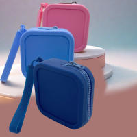 Bolso Cuadrado De Silicona Organizador Monedero Impermeable Con Cierre De Cremallera Bolso Para Cosméticos Y Auriculares Para Estudiantes Unisex - details 3
