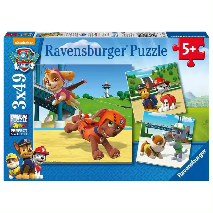 RAVENSBURGER PUZZLE 3X49 PATRULLA CANINA B PUZLLE 28x20x5 Cms. - 1