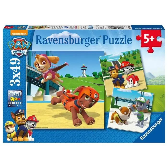 RAVENSBURGER PUZZLE 3X49 PATRULLA CANINA B PUZLLE 28x20x5 Cms. - 1