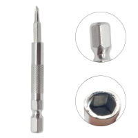 Adaptador De Destornillador 2pcs Hex Shank 6.35mm Insert Bits Adaptador Para Destornillador Eléctrico Soporte De Enchufe De 4mm Herramienta Manual - details 7