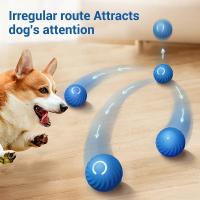 Bola De Juguete Para Perros Automática Moverse Saltando Rodar USB Inteligente Interactivo Chomp Para Puppies Material Plástico - details 9