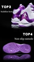 Zapatos De Baloncesto Para Hombres Clásicos Morados Moda Al Aire Libre Transpirables Deportivas De Alto Talle Para Mujeres Entrenamiento De Baloncesto Para Hombres - details 6