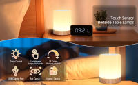 Lámpara Nocturna Toque Sensor Recargable Para Niños Habitación Luz Caliente Blanca RGB Cambiante Lámpara De Mesa Para Dormitorio - details 6