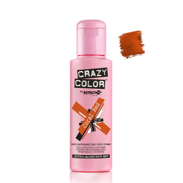 Tinte Semi Permanente sin Amoniaco 100ml: 57 -  Coral Red - Crazy Color - 1