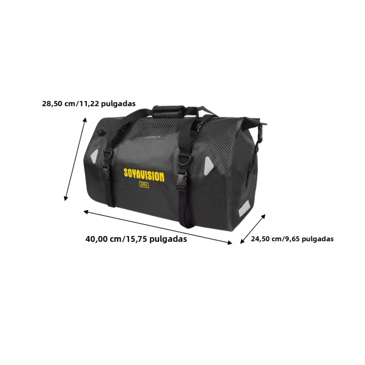 Bolsa De Motocicleta PVC Impermeable 20L 50/70L 100L Para Deporte Acuático Y Senderismo Kit De Viaje Con Mochila - 1