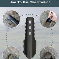 Shovel Ultraligero Para Camping Y Senderismo Con Mango Largo Multiherramienta Esencial Para Supervivencia Y Uso En Inodoro Portátil - details 5