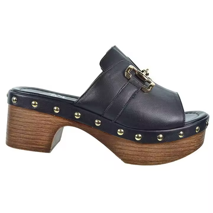 23427 Top3 Zueco Piel Confort Plataforma Mujer - 1