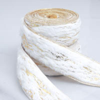 Cinta De Velocidad Blanca Para Decoración De Navidad 1M Ancho 5CM Cinta De Foil Caliente Para Arbol De Navidad Y Coronas - details 5