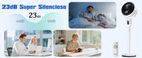 Aigostar Ventilador de Pie con Mando a Distancia, Temporizador 9h, 24W, Oscilante 135°, 9 Velocidades, 3 Modos, Altura Ajustable (61/109 cm). Silencioso, Pantalla LED - details 4