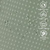 Cortina de Ducha para Bañera Cortinas Baño Tela Impermeable Poliéster con 12 Ganchos Lavable a Máquina 180 x 200cm - details 3