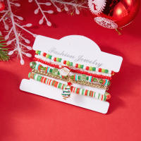 Juego De Pulseras Navideñas Coloridas Con Pendientes De Navidad Y Hombre De Santa Claus Y Nieve Para Fiesta De Año Nuevo Joyería Unisex - details 6