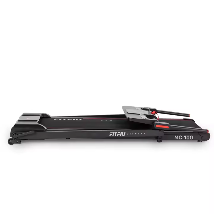 FITFIU Fitness MC-100 - Cinta de Correr Plegable, 2 Inclinaciones, Pantalla Interactiva, Bluetooth Speaker, 12 Programas, Peso máx.120kg, y Conectividad con App KINOMAP, para el Hogar/ Oficina - 1