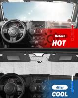 Sunshade Para Parabrisas De Jeep Wrangler JK JL TJ JKU JL JLU & Gladiator JT 2007-2024 Escudo De Calor Visera Solar De Material Plateado Delgada No Eléctrica - details 6