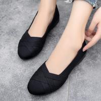 Zapatos De Mujer Moda Talla Grande Hueco Transpirable Zapatos Planos Slip on Casual Gris Comodidad Zapatos Largos A93 - details 4