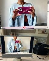 Funda De Silicona Para iPhone Con Diseño De Tostada Gris Y Ribbons Espresso Y Fresa Cubierta Lipstick Compatible Con Modelos 11 12 13 14 15 16 pro Max plus - details 11
