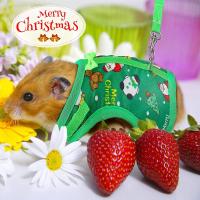 Set De Correa Y Arnés Para Pequeños Animales De Peluche Resistente Al Escape Disfraz De Navidad Rojo/Gris Para Hamster Rata Y Conejo - details 3