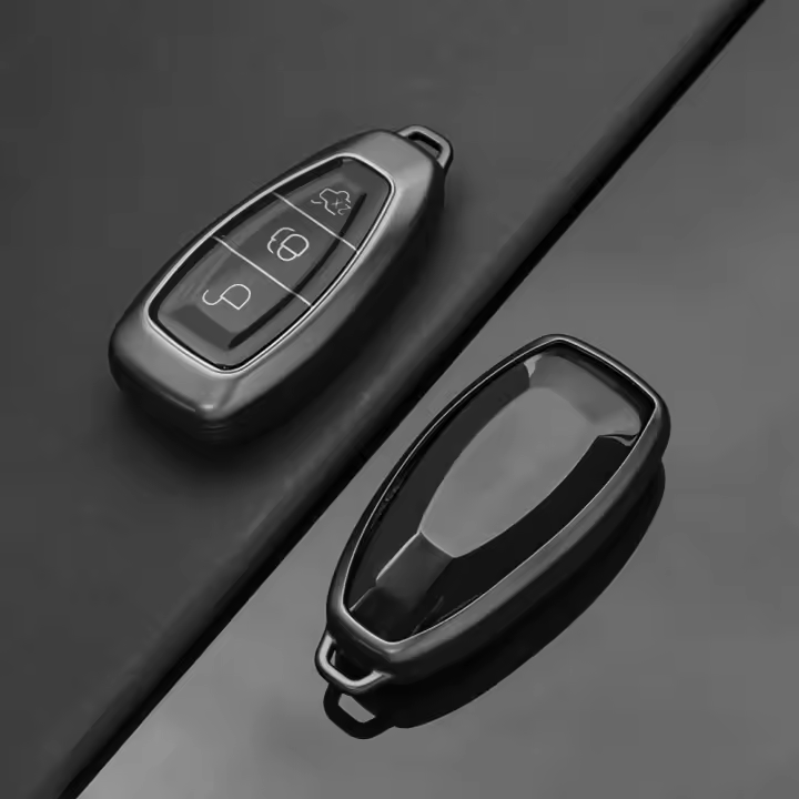 Funda De Llave De Coche Suave TPU Cubierta Completa Para Ford Focus 3 4 ST Mondeo MK3 MK4 Fiesta Fusion Kuga 2013-2017 Con Llavero - 1