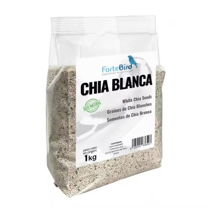 Chia Blanca semilla nutritiva 1kg Fortebird - 1