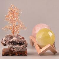Soporte De Bola De Cristal Con Base De Luna Para Decoración De Escritorio Madera Elegante Adorno De Hogar Regalo Con Propiedades Fotográficas - details 7