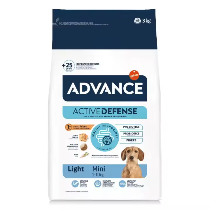 Advance Adult Mini Light - Comida para Perro Adulto Pequeño (&lt;10 Kg) - 1