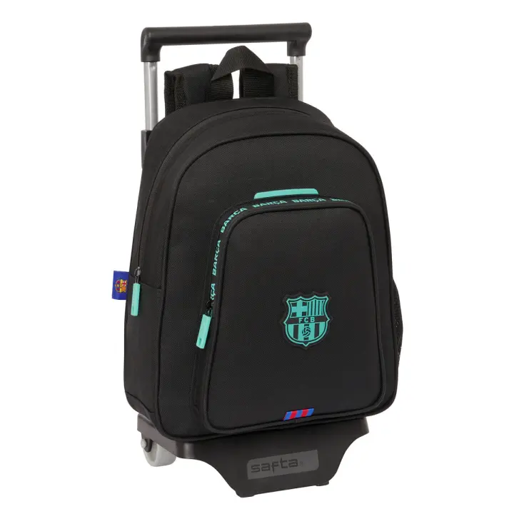 Mochila Escolar con Ruedas F.C. Barcelona Negro 27 x 33 x 10 cm - 1