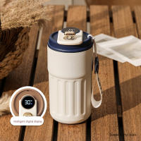 Taza De Café Inteligente De Viaje 450ML Termo De Acero Inoxidable Con Pantalla LED Y Termómetro Botella De Vaciado Portátil Termo Aislado - details 15