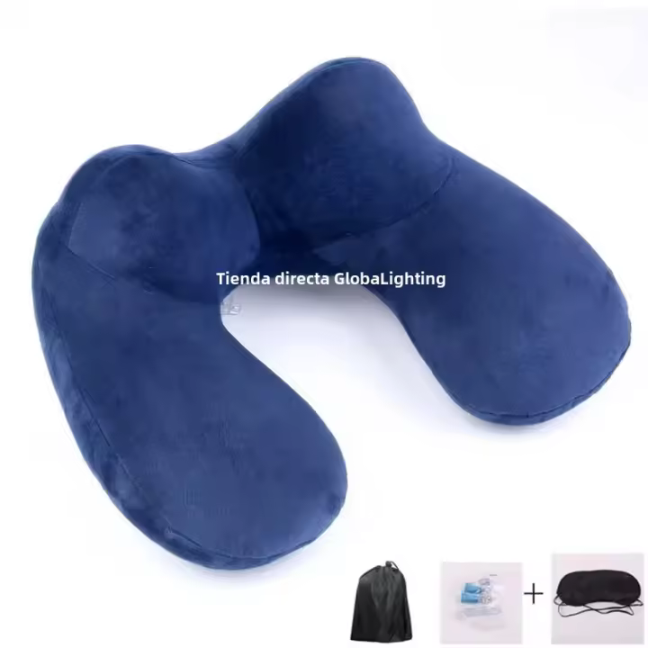 Almohada De Viaje En Forma De U Para El Cuello Con Máscara Para Los Ojos Y Tapones Para Los Oídos Almohada Cómoda Para Dormir En Avión Y Hogar - 1
