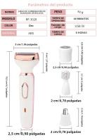 Afeitadora Eléctrica Para Mujer Trimmer De Pelo Painless Para Piernas Bikini Cara Barba Mustaza Armpitas Eliminador De Pelo Portátil Epilador - details 9