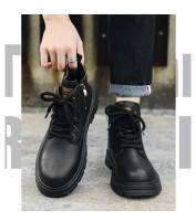 Botas De Trabajo Para Hombre Coreanas Contraídas Y Transpirables De Cuatro Estaciones Suela Suave Antideslizante Para Exteriores Botas De Piel PU De Alta Comodidad Y Moda - details 9