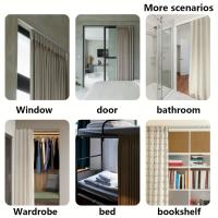Riel De Cortina Self Adhesivo O Perforado Doble Propósito Para Pared O Techo Silencioso Nano Para Cortinas Y Armarios Blanco Moderno - details 5