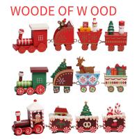 Adorno De Navidad De Tren De Madera/Plástico Decoración De Feliz Navidad Para El Hogar Regalos De Xmas 2023 Día De Año Nuevo 2024 - details 5