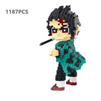 Figura De Anime Demon Slayer Bloques De Construcción Kimetsu No Yaiba Tanjirou Nezuko Zenitsu Kyoujurou Juguetes Para Niños Regalos - details 8