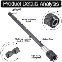 Adaptador De Destornillador Hexagonal Magnético Con Cambio Rápido Conjunto De Extensión Para Broca Herramienta De Tornillo Y Barra Auto-Desbloqueable - details 2