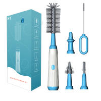 Cepillo De Botella Eléctrico Para Bebé Con Carga Inalámbrica Y Batería De 1500mAh Multifuncional De Silicona Con Extensiones Para Limpieza De Botellas Y Tetinas - details 0