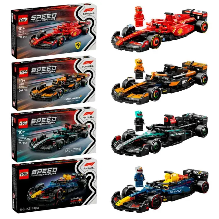 Pack Speed Champions: Ferrari SF-24 F1® +  McLaren F1® Team MCL38 +  Oracle Red Bull Racing RB20 F1® +  Mercedes-AMG F1® W15 - 1