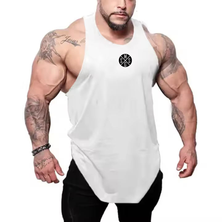 Brand Clothing Gym Bodybuilding Stringer Tank Tops Men Cotton Breathable T-shirt Casual Fashion Muscle Guys Sleeveless Singlet - 1