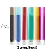 Set De 36 Rotuladores De Goma Con Punto Fino De 0.5mm Y Tinta De Gel Refillables En 6 Colores Calientes Estilo De Gato Erasables - details 3
