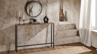 SoBuy Mesa de Entrada Recibidor Mesa de Consola MDF y Hierro 120 x 80 x 20 cm FSB19-XL-N ES - details 0
