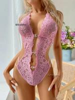 Lencería Sexy Para Mujer En Encaje Transparente Conjunto De Sujetador Y Bragas Delicado Push up Briefs Delgados Eróticos Bodysuit - details 4