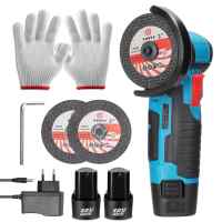 Mini amoladora angular recargable cepillada de 12V y 19500RPM con batería de 2 piezas, máquina de corte de madera y acero y piedra, herramientas de pulido - details 1