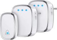 Timbre inalámbrico, IP44 Dua Resistant, éxito de 300 m, indicador LED, 1 transmisor Y 2 receptores, 5 grados de Volumen ajustables, 36 melodías - details 0